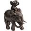 Kare Design Deko Figur Dumbo Uno, Braun, 19x18x9 cm, Deko Objekt, Wohnaccessoire, Dekoration, Elefanten Motiv, Wohnzimmer