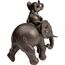 Kare Design Deko Figur Dumbo Uno, Braun, 19x18x9 cm, Deko Objekt, Wohnaccessoire, Dekoration, Elefanten Motiv, Wohnzimmer