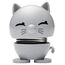Hoptimist Tier, Katze, Wackelfigur & Glücksbringer Skandinavisch, Wohnzimmer & Schreibtisch Deko, Büro Gadget, Tolle Kleine Geschenke, 5,5 x 5,9 x 7,3 cm, Small, Hellgrau