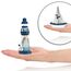 com-four® 2-teiliges maritimes Deko-Set - Segelschiff und Leuchtturm aus Holz im Used-Look (2 Stück Leuchtturm/Segelboot - blau/weiß)