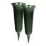 2 x Grabvase mit Erdspieß VonBueren | grün | ca. 30 x 12 cm | Friedhofsvase | Grabvasen Friedhof