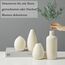 CEMABT Beige Keramik Vase Set-4 Kleine Vasen für Blumen, einzigartige Blumenvasen für Mittelstücke, dekorative Moderne Vasen für Home Decor Tisch Eingang (Beige)