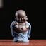 Keramik Tiny Cute Buddha Statue Mönch Figur Kreative Crafts Puppen Ornamente Geschenk Classic Delicate Ceramic Arts and Crafts Tee Zubehör 4 '' Zoll hoch (Stil 5)
