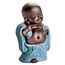 Keramik Tiny Cute Buddha Statue Mönch Figur Kreative Crafts Puppen Ornamente Geschenk Classic Delicate Ceramic Arts and Crafts Tee Zubehör 4 '' Zoll hoch (Stil 5)
