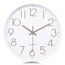 Lafocuse Weiß Modern Wanduhr Lautlos 30cm, 3D Ziffern Rosegold Ohne Tickgeräusche, Quartz Wanduhr Analog Leicht zu Lesen Deko für Wohnzimmer Zimmer Küche Büro