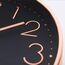 Lafocuse Schwarz Modern Wanduhr Lautlos 30cm, 3D Ziffern Rosegold Ohne Tickgeräusche, Quartz Wanduhr Analog Leicht zu Lesen Deko für Wohnzimmer Zimmer Küche Büro