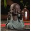 MonLiya Keramik Tiny Cute Buddha Statue Mönch Figur Kreative Buddha Basteln Puppen Ornamente Geschenk Klassisch Fein Keramik Kunsthandwerk Tee Zubehör Klein (7 x 10 cm)