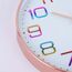 Lafocuse 3D Ziffern Bunt Lautlos Wanduhr Rosegold, 30cm Modern Ohne Tickgeräusche, Leicht zu Lesen Wanduhr Analog Deko für Wohnzimmer Küche Schule Kinderzimmer