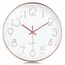 Lafocuse 3D Ziffern Lautlos Wanduhr Rosegold, 30cm Modern Leicht Ablesbar Küchenuhr, Ohne Tickgeräusche Wanduhr Analog Deko für Wohnzimmer Büro Küche