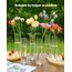Kleine Vasen für Tischschmuck-12St Kleine Mini Glasvase,Transparent Glasvasen für Hochzeitsdekorationen, Schwimmender Kerzenständer für Party Tischschmuck 19cm Hoch mit 4.5cm Öffnungsdurchmesser
