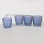 Windlicht Glas lackiert blau H 8 cm 4er Set