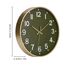 ACCSHINE Wanduhr Ohne TickgeräUsche Lautlos 30cm Modern Quarz Groß Batterie Betriebene Stereo Digital Wanduhr Einfach zu Lesen für Zimmer Zuhause KüChe Schlafzimmer BüRo Schule (Grün+Gold)