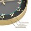 ACCSHINE Wanduhr Ohne TickgeräUsche Lautlos 30cm Modern Quarz Groß Batterie Betriebene Stereo Digital Wanduhr Einfach zu Lesen für Zimmer Zuhause KüChe Schlafzimmer BüRo Schule (Schwarz + Gold)