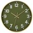 ACCSHINE Wanduhr Ohne TickgeräUsche Lautlos 30cm Modern Quarz Groß Batterie Betriebene Stereo Digital Wanduhr Einfach zu Lesen für Zimmer Zuhause KüChe Schlafzimmer BüRo Schule (Grün+Gold)