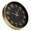 ACCSHINE Wanduhr Ohne TickgeräUsche Lautlos 30cm Modern Quarz Groß Batterie Betriebene Stereo Digital Wanduhr Einfach zu Lesen für Zimmer Zuhause KüChe Schlafzimmer BüRo Schule (Schwarz + Gold)