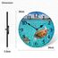 TAHEAT 34 cm Schildkröte Unterwasser Wanduhr, Leise Nicht tickend Nautisch Meer Runden Uhren, Batteriebetrieben Leicht zu lesen Wanduhr für Wohnzimmer Küche Bad Büro