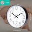 jomparis 20cm Modern Quartz Lautlos Wanduhr Schleichende Sekunde ohne Ticken Analoge Wanduhr Dekor für Wohnzimmer, Kinderzimmer,Küche,Büro,Geschenk (Schwarz)