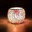 Larcenciel Teelichthalter Rosa, Mosaik Kerzenständer Glas Kerzenhalter für Tischdeko und Hausdekoration, Handgemachte Teelichtgläser Windlichter für Hochzeiten, Partys, Geburtstage, Weihnachten