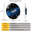 VIKMARI Glas Wanduhr Leise Nicht tickend Wand Uhren Qualität Quarz Batteriebetriebene Runde 30 cm Nacht-Himmel Muster