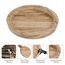 Hanobe Kerzenständer Holz Deko Tablett: Rund Holztablett Vintage Kerzenteller für Tischdeko - Rustikal Verbranntes Klein Dekotablett Kerzentablett für Wohnzimmer Tisch