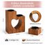 Plogis Teelichthalter Herz aus Akazienholz (3-teilig, 15 cm) – Valentinstag Holz Geschenk für Sie & Freundin – Romantischer Kerzenhalter Holzherz Deko, Jahrestag Liebesgeschenk für Frauen