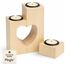 Plogis Herz Teelichthalter aus Holz -Set aus 3 Dekorativen Kerzenständern | Herz Deko & Romantische Kerzen | Geschenk für Freundin, Hochzeit, Familie Muttertagsgeschenk | 15cm Groß aus Ahornholz