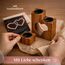 Plogis Teelichthalter Herz aus Akazienholz (3-teilig, 15 cm) – Valentinstag Holz Geschenk für Sie & Freundin – Romantischer Kerzenhalter Holzherz Deko, Jahrestag Liebesgeschenk für Frauen