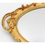 Eaoundm Dekorativer Wandspiegel, oval, 36,8 x 25,4 cm, goldfarben