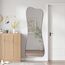 Muzilife Asymetrischer Ganzkörperspiegel 160x60cm, Rahmenloser Spiegel Unregelmäßiger Großer Wandspiegel mit MDF-Rückwand, Deko für Wohnzimmer Flur Eingang Wand (Vasenform)
