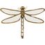 Kare Design Wandobjekt Dragonfly Mirror, Gold, 27x35x4 cm, Wandschmuck, Deko Objekt, Wohnaccessoire, Libellen Motiv, Verspiegelt, Wohnzimmer