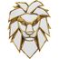 Kare Design Wandobjekt Lion Mirror, Gold, Gold, Elegant, Deko Objekt, Zimmerdekoration, Wanddekoration, Accessoire, Tiermotiv, Spiegel Objekt, Wohnzimmer, Flur, Home Office, 35x27x5 cm (H/B/T)