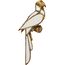 Kare Design Wandschmuck Parrot Mirror, Gold, Wand Deko, Papagei, verspiegeltes Glas, handgefertigt, 43x15x3 cm (H/B/T)