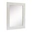 Stonebriar Rustic Rectangular Worn White Wood Frame Hanging Wall Mirror for Vertical or Horizontal Display