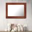 Stonebriar Rustic Rectangular Redwood Wooden Frame Hanging Wall Mirror for Vertical or Horizontal Display
