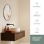 Neue Design Mood® Premium Oval Bathroom Mirror Black Framed Wall Mounted, Frame Modern & Stylish (70cm x 50cm)
