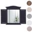 Mendler Wandspiegel Spiegelfenster mit Fensterläden 53x42x5cm - dunkelgrau