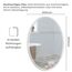 Neue Design Mood® Premium Oval Bathroom Mirror, Wall Mounted Bevelled Frameless Mirrors, Hangs Both Ways, Toilet Bedroom Hallway, (50cm x 40cm)