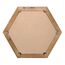 Stonebriar Decorative 24" Hexagon Hanging Wall Mirror with Natural Wood Frame and Attached Hanging Bracket