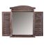 Mendler Wandspiegel Spiegelfenster mit Fensterläden 53x42x5cm - braun Shabby