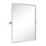 TEHOME Pivot Spiegel 76,2 x 101,6 cm, chrom, poliertes Nickel, Metallrahmen, rechteckig, schwenkbar, abgeschrägt, neigbar, für Wandmontage, vertikal, Vanity Spiegel für Badezimmer