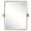TEHOME 50,8 x 61 cm, Farmhouse, Gold, Metallrahmen, Pivot, Rechteck, Badezimmer Spiegel, Abgerundete Rechtecke, Schwenkbar, Abgeschrägt, Vanity Spiegel für Wand