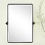 TEHOME Pivot Oil Rubbed Bronze Rectangle Bathroom Mirror Beveled Tilting Rectangular Bathroom Vanity Mirrors for Wall Vertical Wall Mounted Pivoting Mirrors, 25x35''