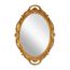 OMIRO Decorative Wall Mirror, Vintage Carved Hanging Mirrors for Bedroom Living-Room Dresser Decor, Oval Antique Gold 25cm W x 38cm L