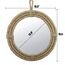 Stonebriar Small Vintage Nautical Round Wall Mirror with Rope Wrapped Trim and Hanging Loop