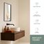 Neue Design Mood® Premium Rectangular Bathroom Mirror Black Framed Wall Mounted, Recessed Rectangle Frame Modern & Stylish (70cm x 50cm)