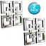QMDECOR 2 Stück silberfarbene, verspiegelte Wanddekoration, 31x31 cm, dekorativer Spiegel, Moderne Mode, DIY-Wandspiegel, quadratisch, wunderschön, schicker Spiegel für Zimmer, Heimdekoration