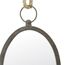 Stonebriar 11.5" x 7.6" Oval Metal Wall Mirror with Rope Hanging Loop