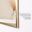 Neue Design Mood® Premium Rectangular Bathroom Mirror Gold Framed Wall Mounted, Rectangle Frame Modern & Stylish (70cm x 50cm)