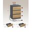 VASAGLE Kailyn Collection - Nachttisch mit Steckdosenleiste, 2er Set, Beistelltisch, 3 Schubladen, 2 AC-Steckdosen, 2 USB-A-Anschlüsse, modern, schiefergrau-naturbraun LET831G01