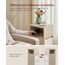 VASAGLE Kailyn Kollektion - Nachttisch 2er Set, schmal, Beistelltisch 2 Schubladen, offenes Fach nach Links oder rechts flexibel montierbar, Schlafzimmer Wohnzimmer, naturbeige-wolkenweiß LET856N01